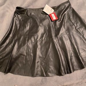 Spanx Faux leather skater skirt